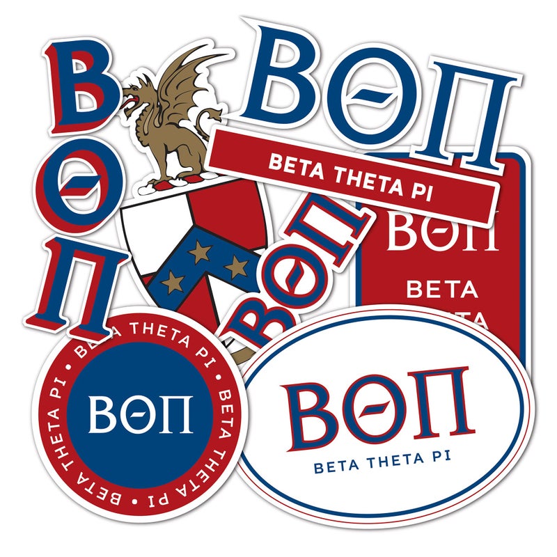 Desert Cactus Beta Theta Pi Standard Sticker Sheet Decal Laptop Water Bottle Car (Full - Standard) - Image 1